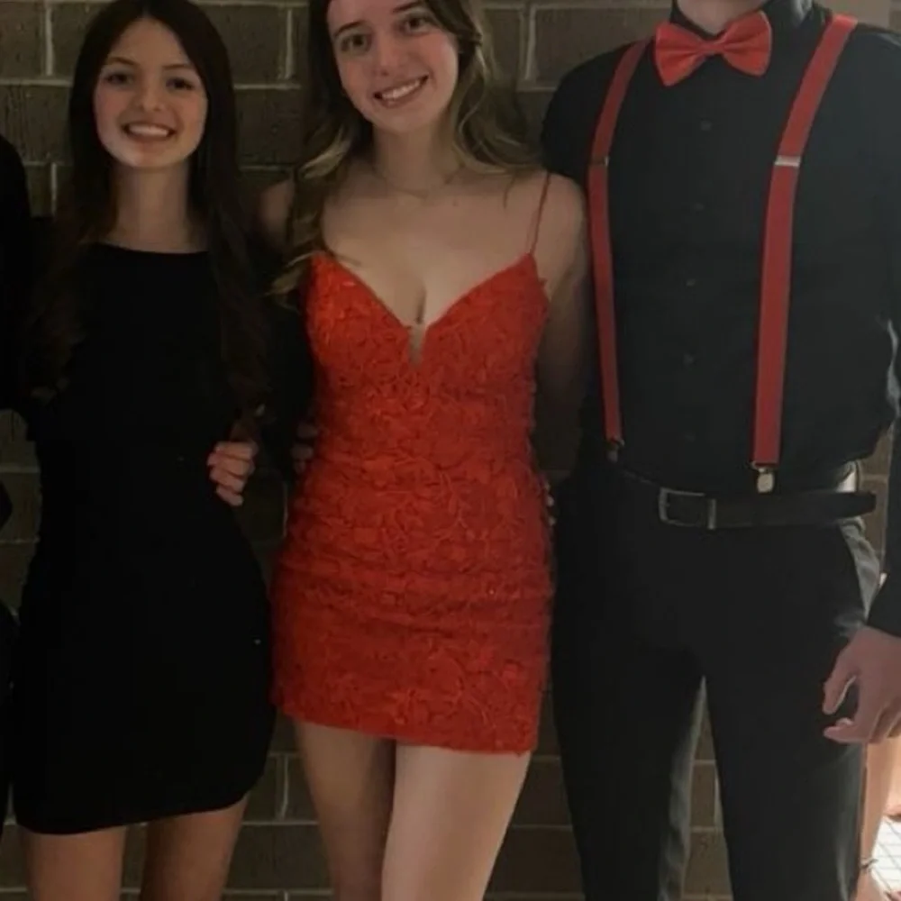 Glam Red Homecoming Dress 2 - Picture 7 of 7